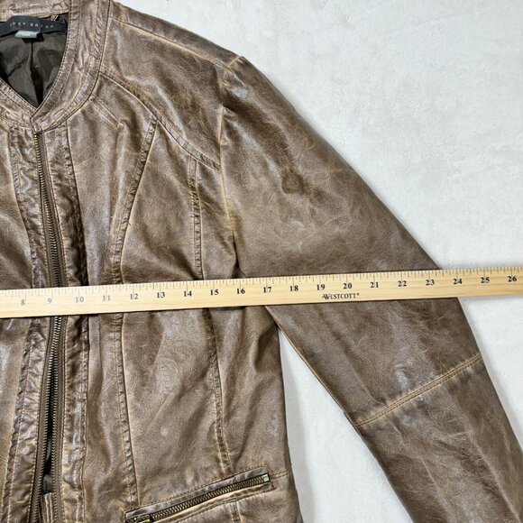 Suzy Shier Women's M Faux Leather Biker Jacket - Stylish Outerwear - Picture 8 of 14